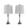 Hastings Home Hastings Home Flared Table Lamps- Set of 2, Silver 699859XYP
